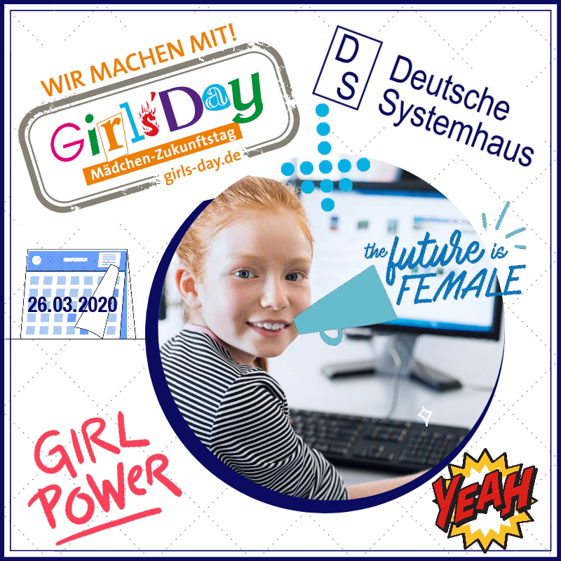 Am Girls‘ Day lernen Mädchen die verschiedenem Ausbildungsberufe bei der DS Deutsche Systemhaus GmbH kennen. Quelle: DS Deutsche Systemhaus GmbH